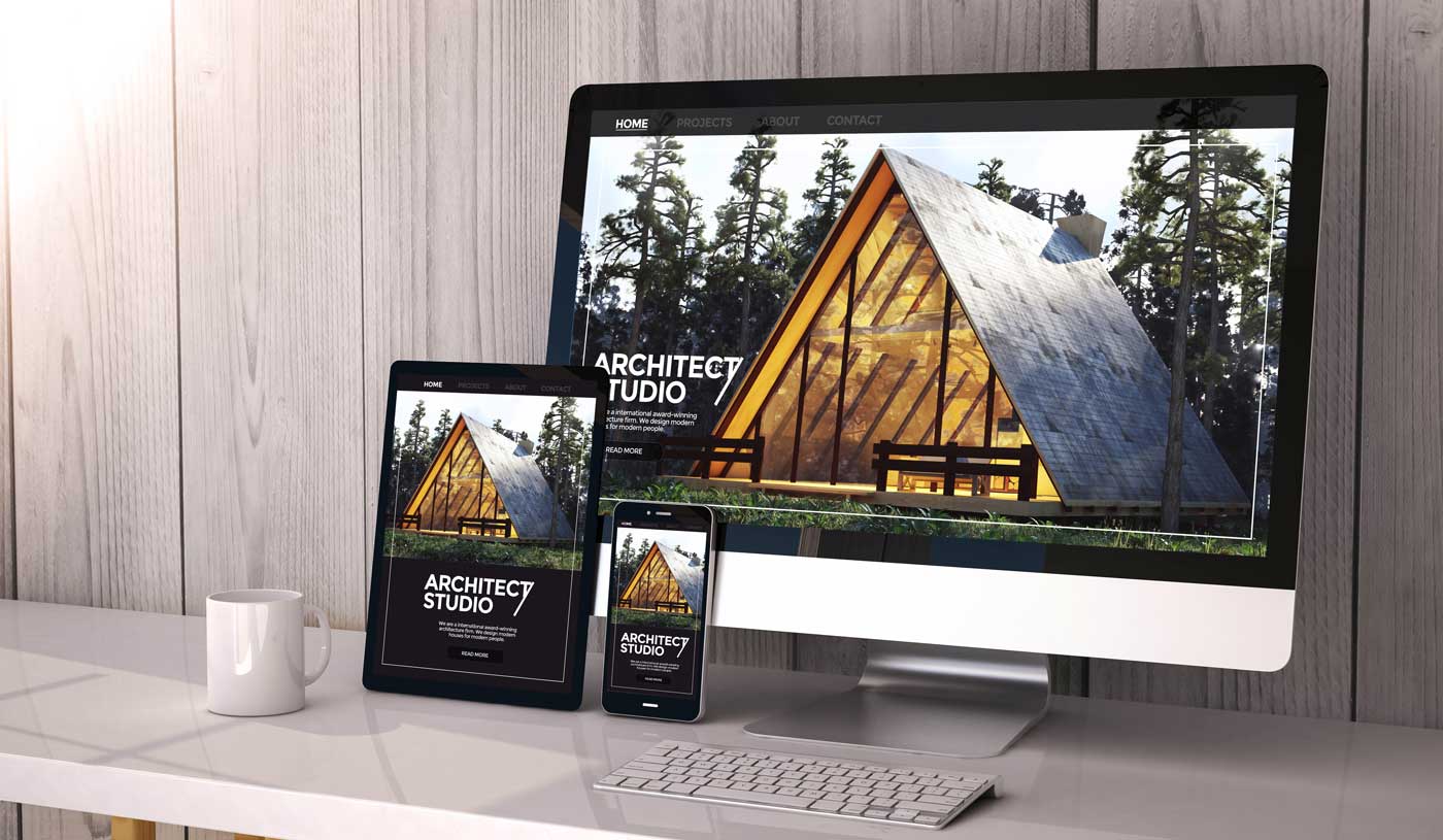 Responsive Website auf Desktop, Tablet und Smartphone