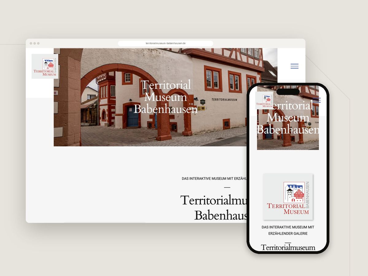 Website Territorialmuseum Babenhausen im Browser und auf dem Smartphone