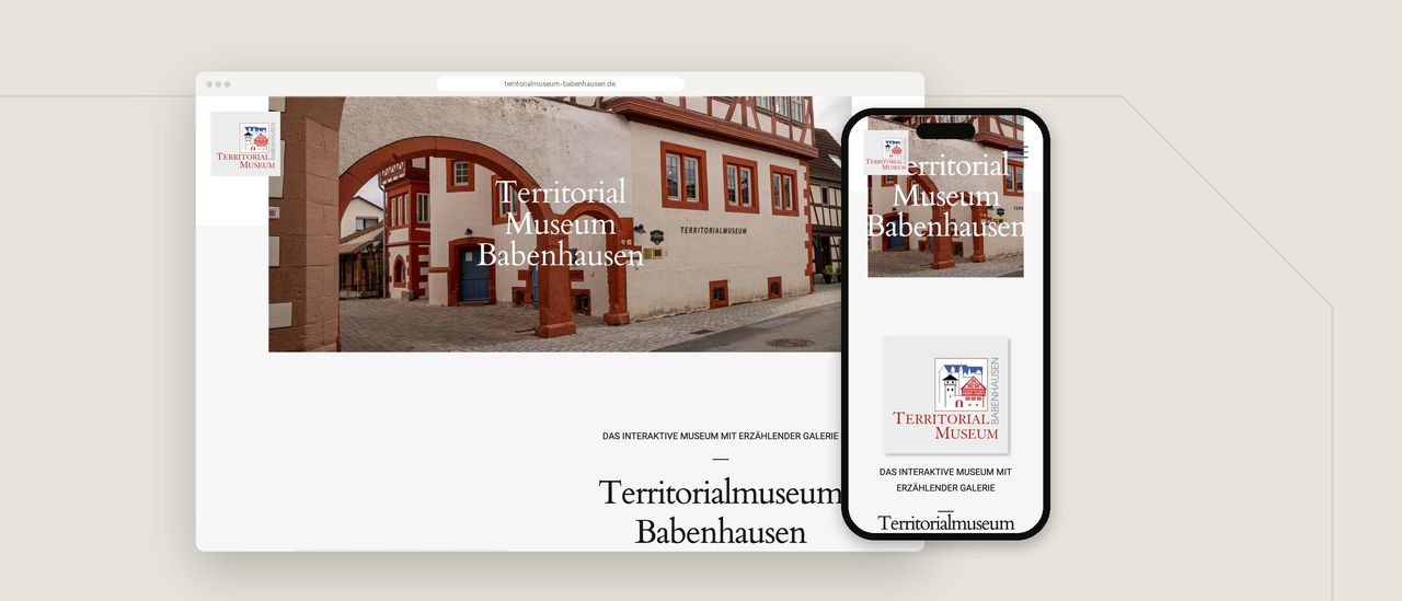 Website Territorialmuseum Babenhausen im Browser und auf dem Smartphone
