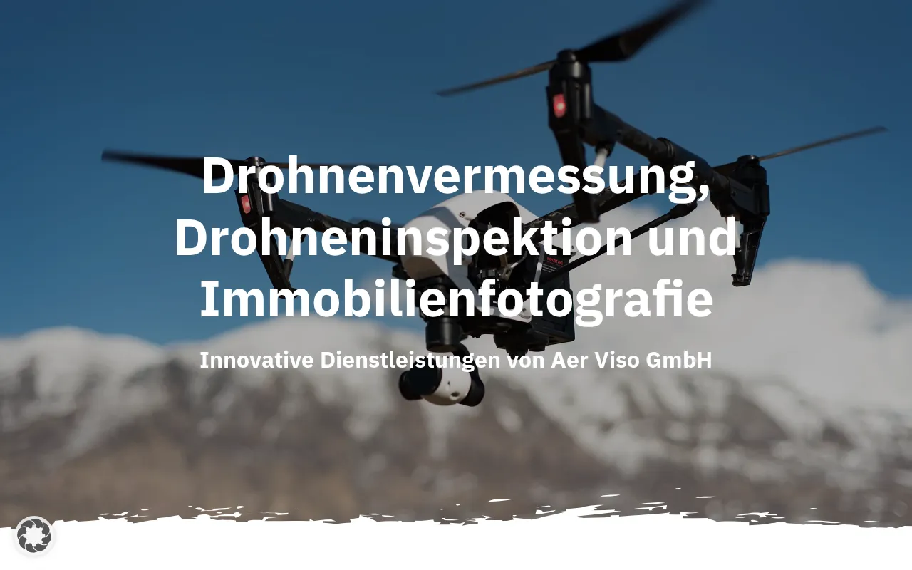 Startseite der Website von Aer Viso GmbH auf einem Laptop dargestellt