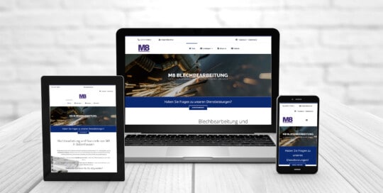 Professionelles Webdesign M8 Blechbearbeitung