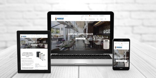 Professionelles Webdesign, Raumluftreiniger, Aerosolfilter Airpura