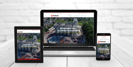Professionelles Webdesign Webseite erstellen Schuch Kran